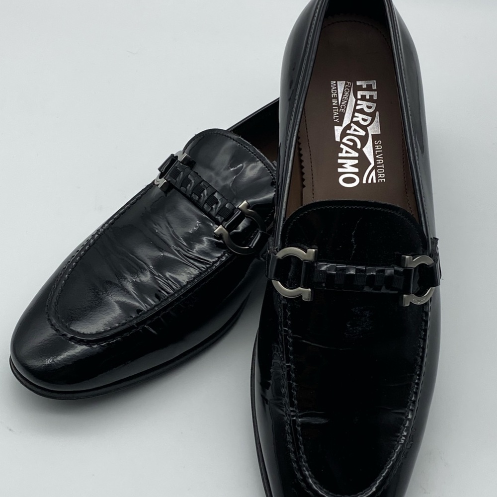 Salvatore Ferragamo Men's Tai Patent Leather Eveni - Picture 11 of 16